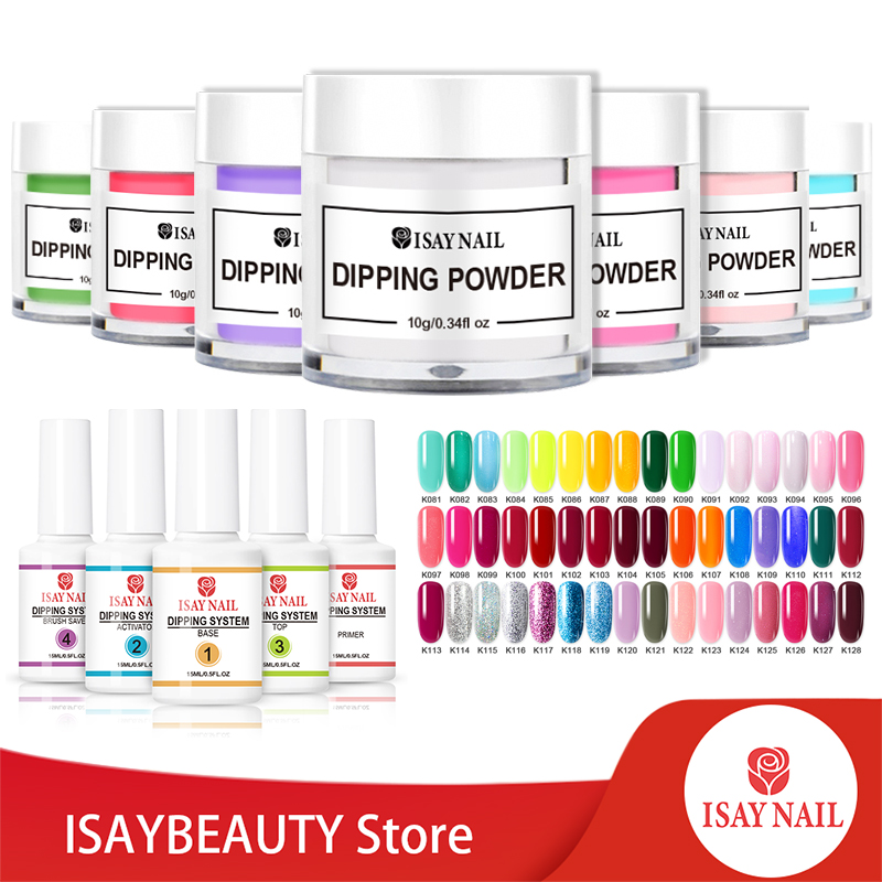 Best of ISAYBEAUTY Nail Glitter Nail Dip Powder Starter Kit 1pcs Simply Apply Get Stronger And Durable Dip Powder Nails Stickers Decals Reviews & Tips