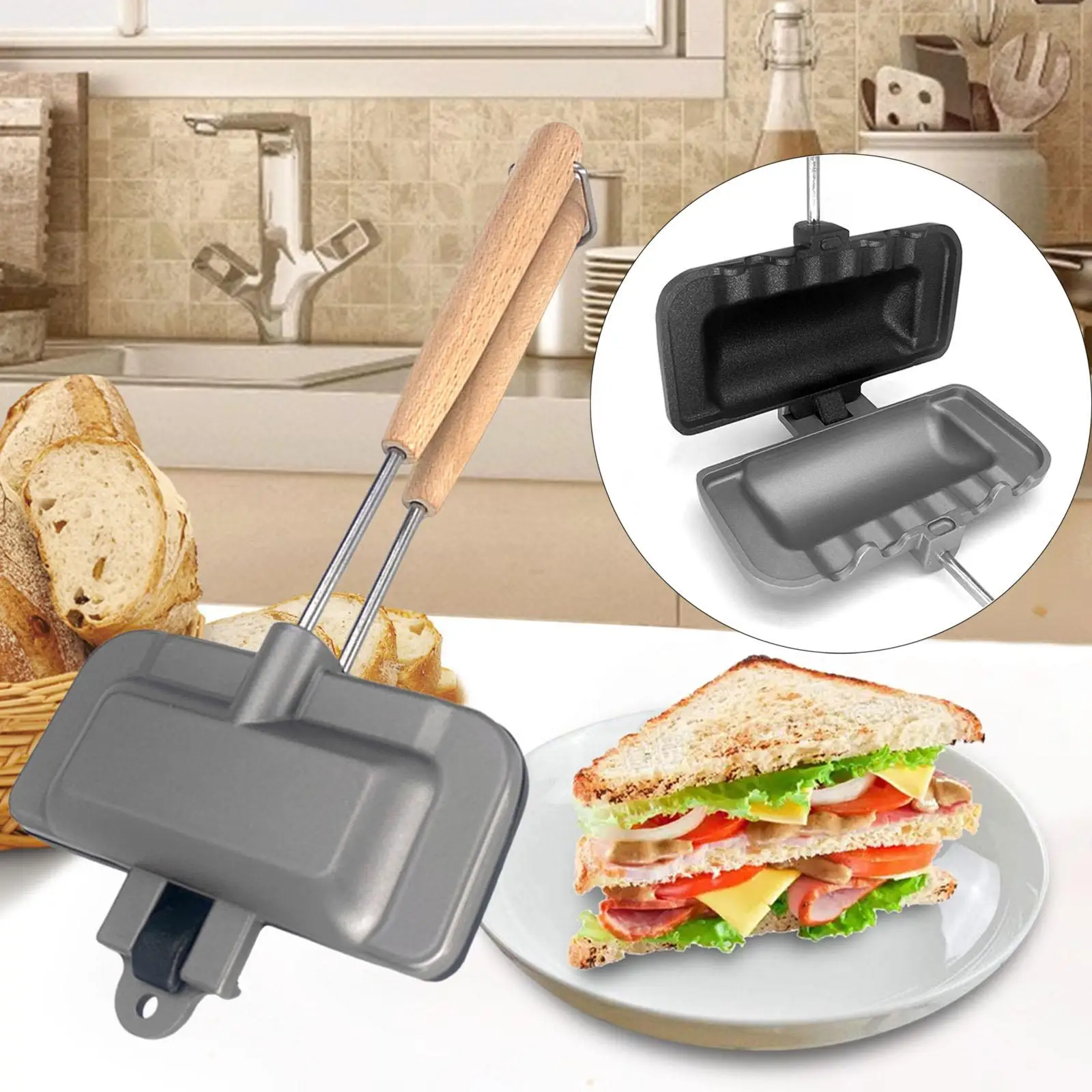 Nonstick Sandwich Maker, Baking Pan for Home Restaurant Dining Room