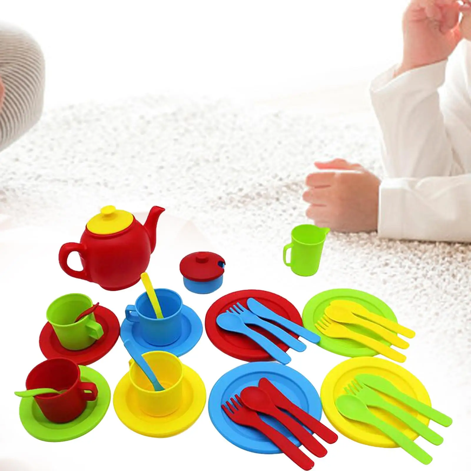 35x Kids Afternoon Tea Set kitchen Playset Simulation Play House Kitchen Children`s Toy Cute for Holiday Gifts Toddler Kids