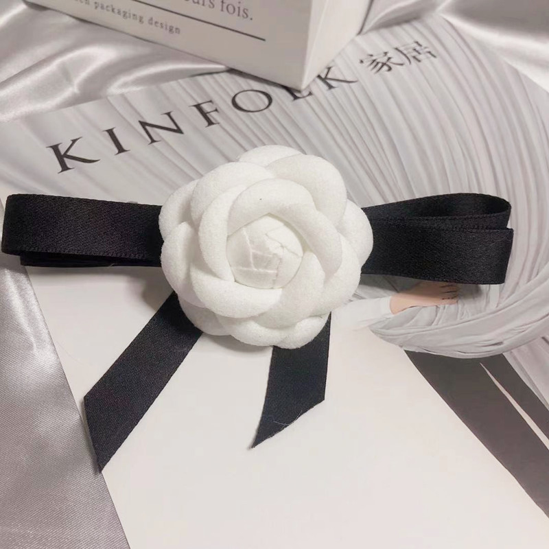Neue Spitze Bogen Haarnadel Seil Welle Blume Ins Ring Clip Kamelie Krawatte Scrunchies Haarspangen Für Frauen Mädchen Kopfschmuck – Detail 4