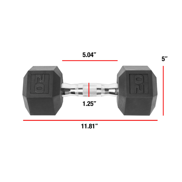 25 lb Coated Rubber Hex store Dumbbells, Pair (Ships 2 Boxes)