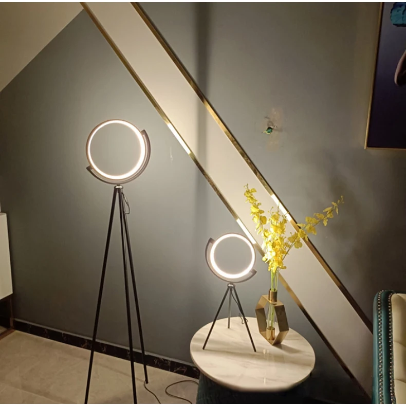 Nordic Minimalist Rotatable Led Floor Lamp Desk Bedroom Bedside Living Room Home Decoration Indoor Lighting Chandelier