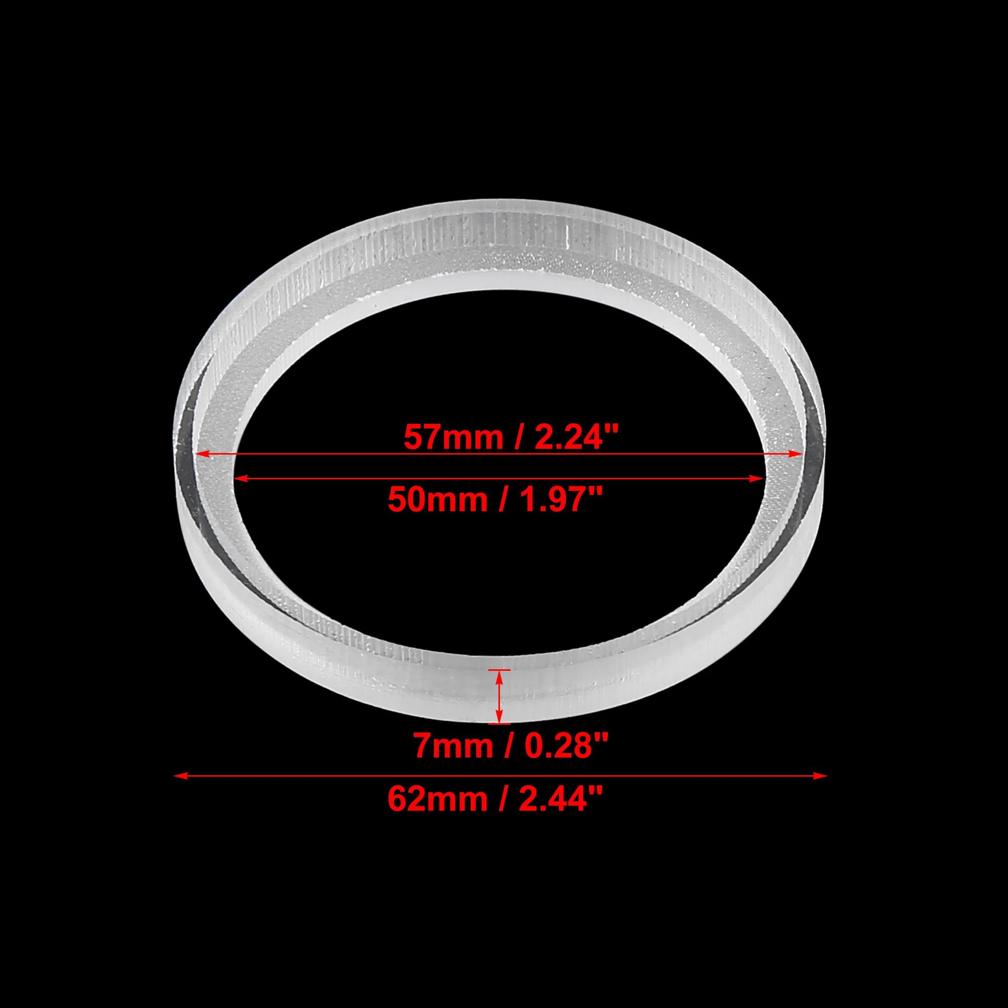 Detalle del anillo de montaje para sistema de audio de automóvil