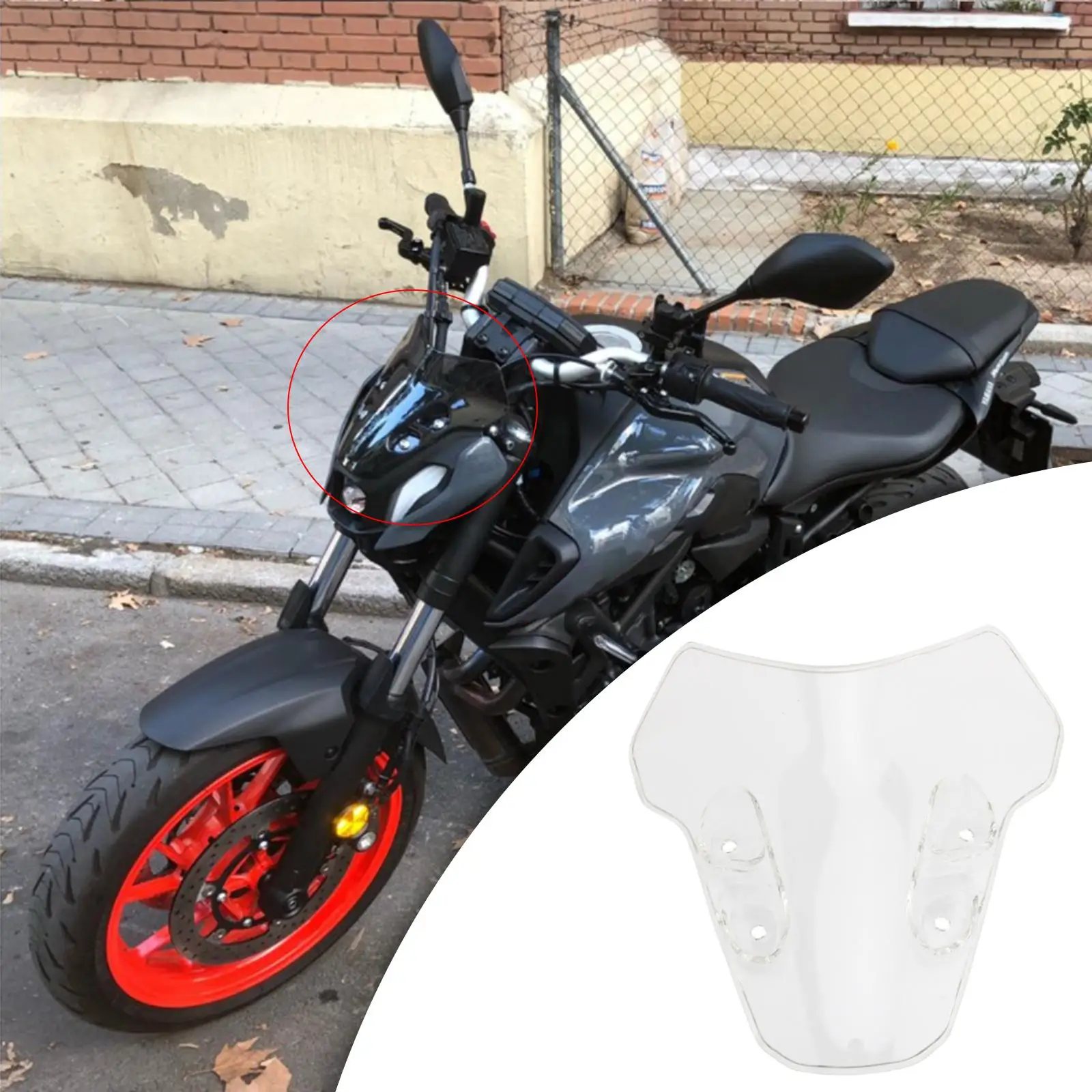 Motorcycle Windshield Windscreen  Deflector 021 Accessories Replacement Spare Parts Transparent