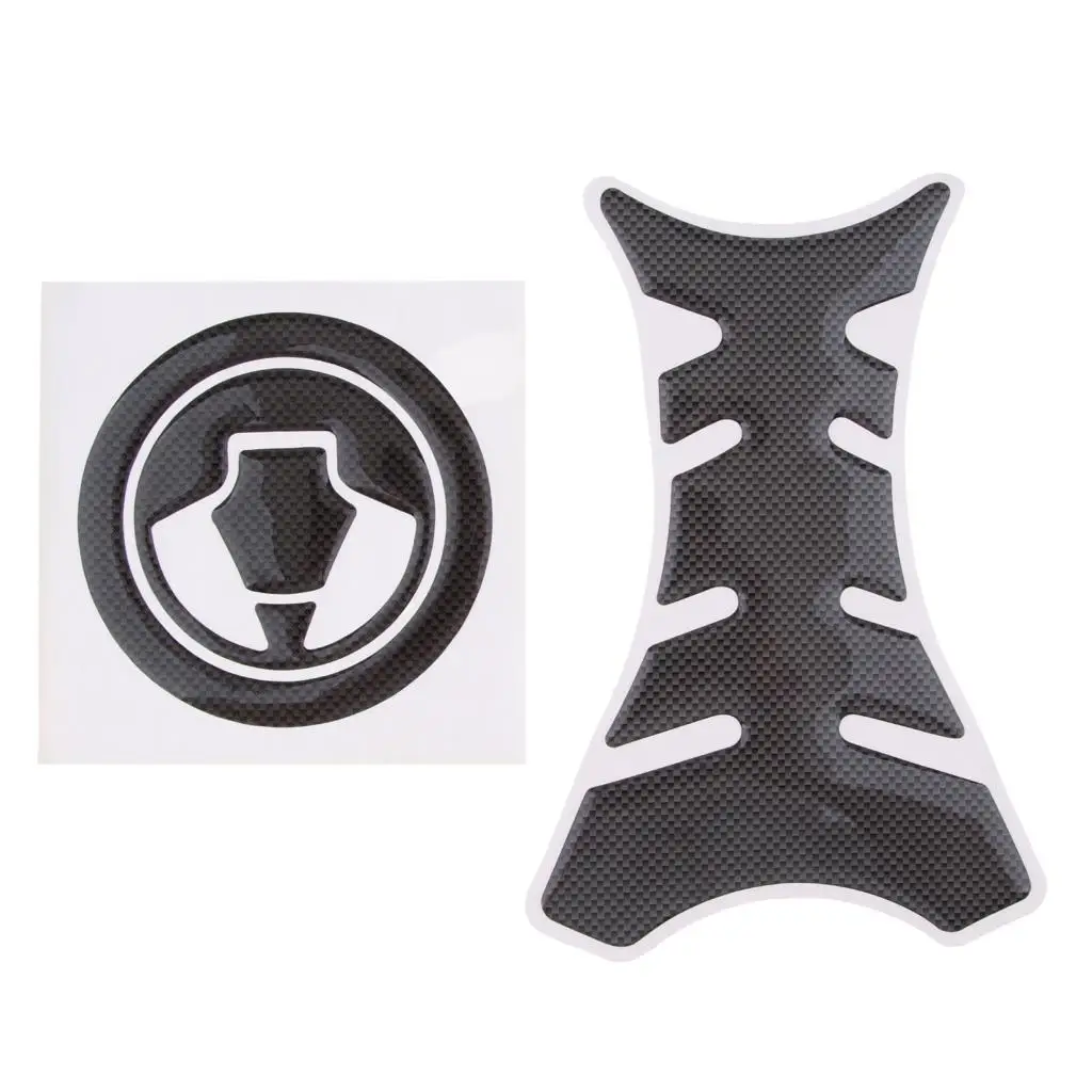 Rubber 3D Fuel/Gas Tank Pad Protector Decal Sticker Carbon Fiber Fuel Knee Grips Decals for Yamaha R6 2001-2006