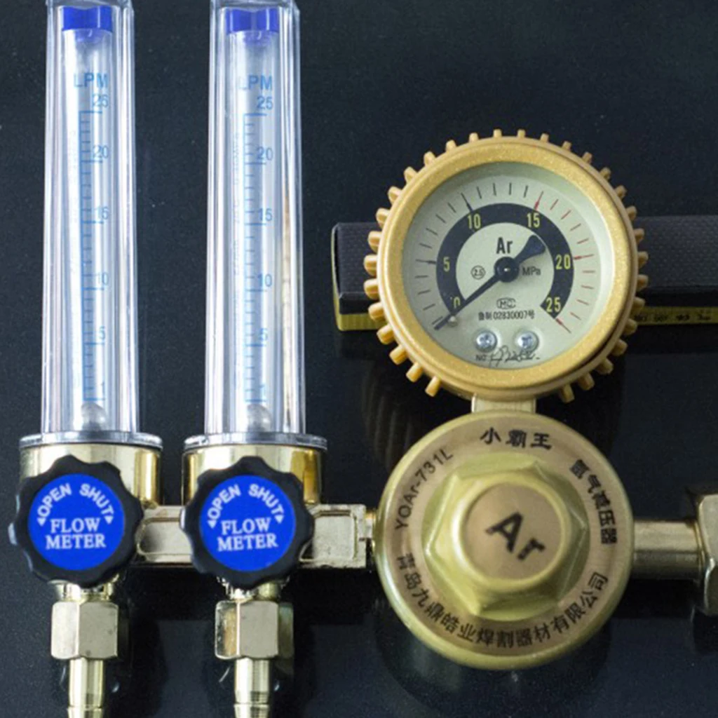 Dual Pipe Energy-saving Argon Regulator Pressure Regulator Flow Meter Gauge
