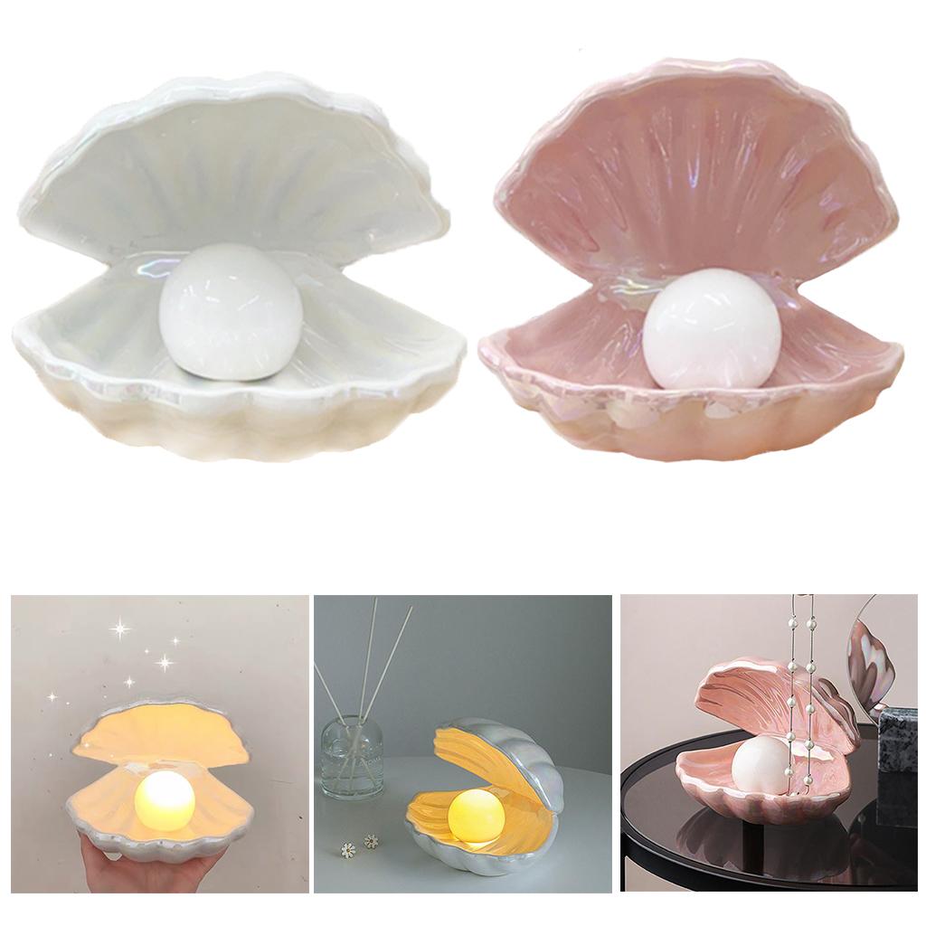 Shell Lamp  Light Table Ceramic Lamp LED 3D Hand Painted 