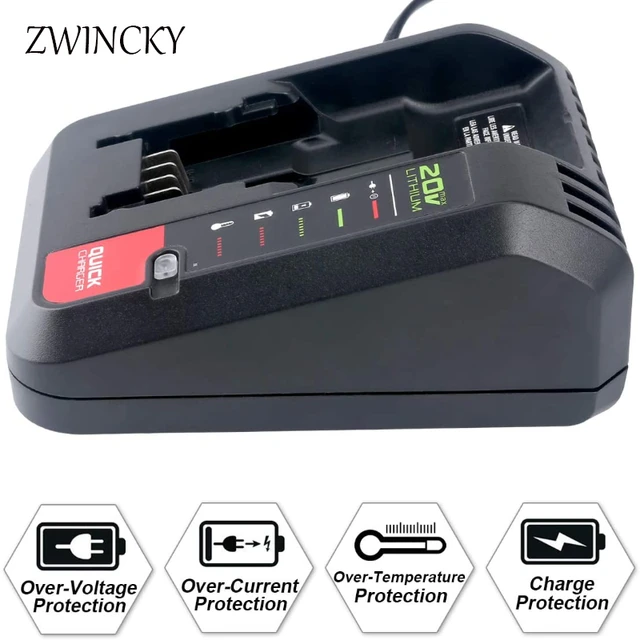 ZWINCKY Battery Charger For Black&Decker Li-ion 10.8V 14.4V 20V Serise  LBXR20 LB20 LBX20