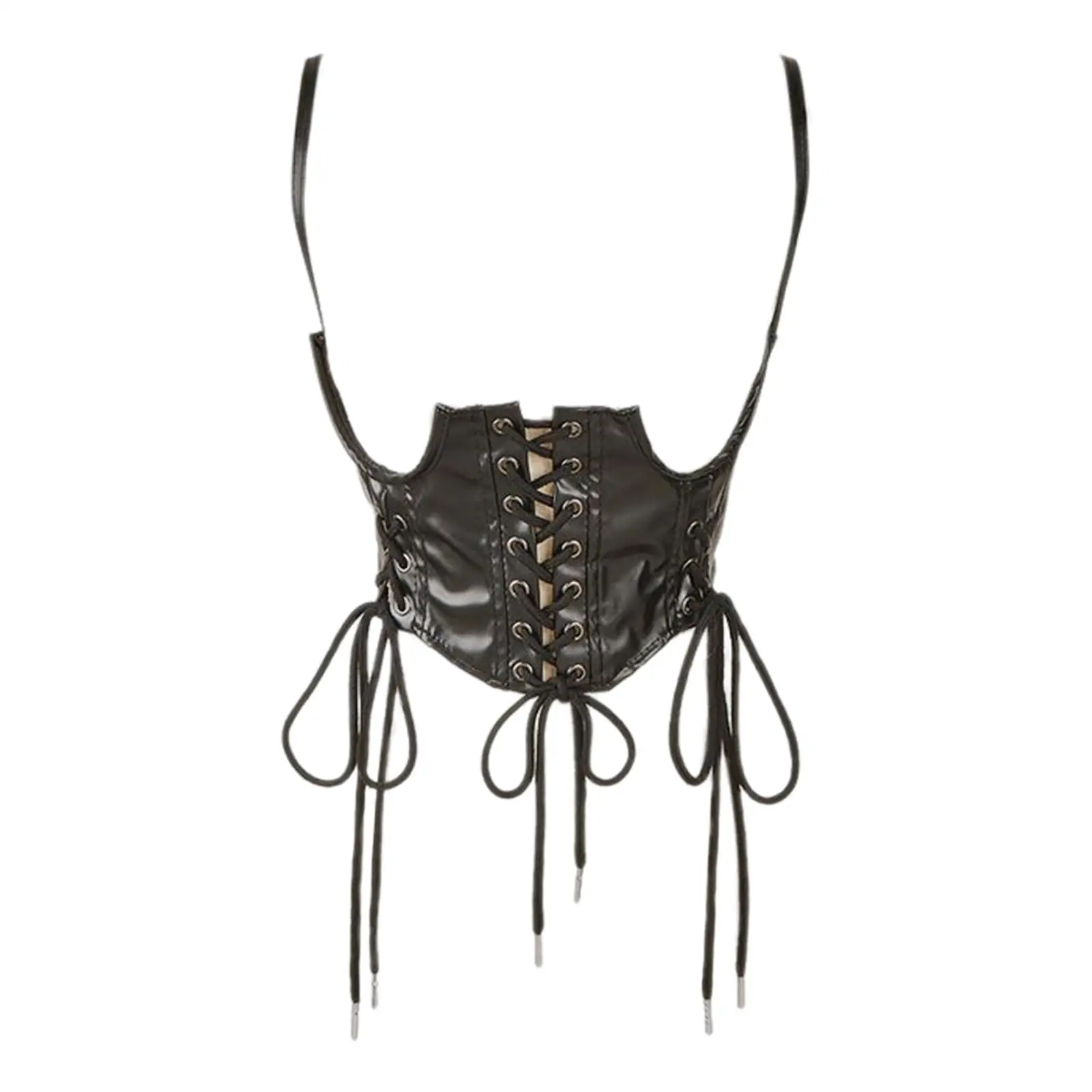Fashion Women Waist Belt Underbust Corset Steampunk Cincher Cummerbund Ladies PU Leather for Dress Waistband