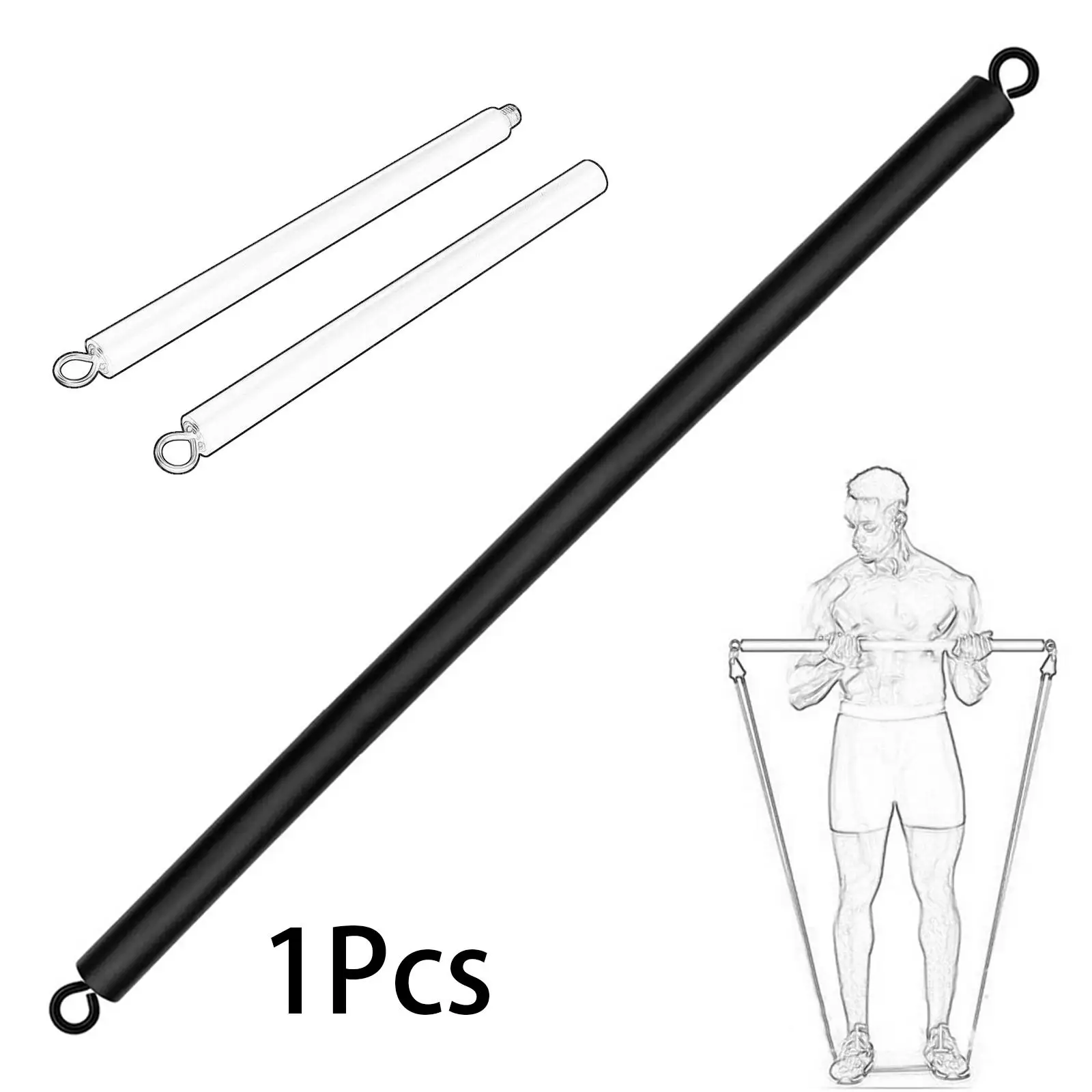 Pilates Bar Pull Down Bar Heavy Duty LAT Pulldown Attachments Cable Machine Attachment Bar Straight Bar for Home Shoulder