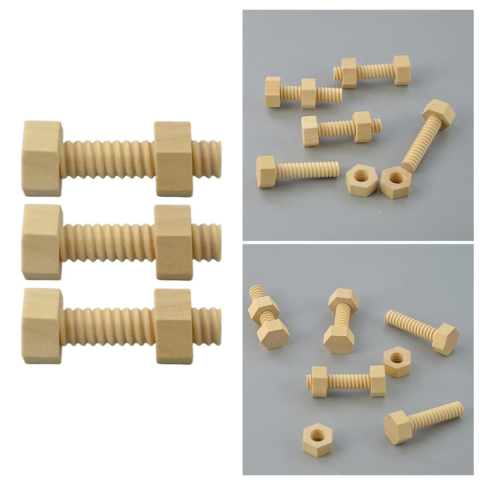 Screw Nut Assembly Toy Montessori Hands-on Building Block Accs for