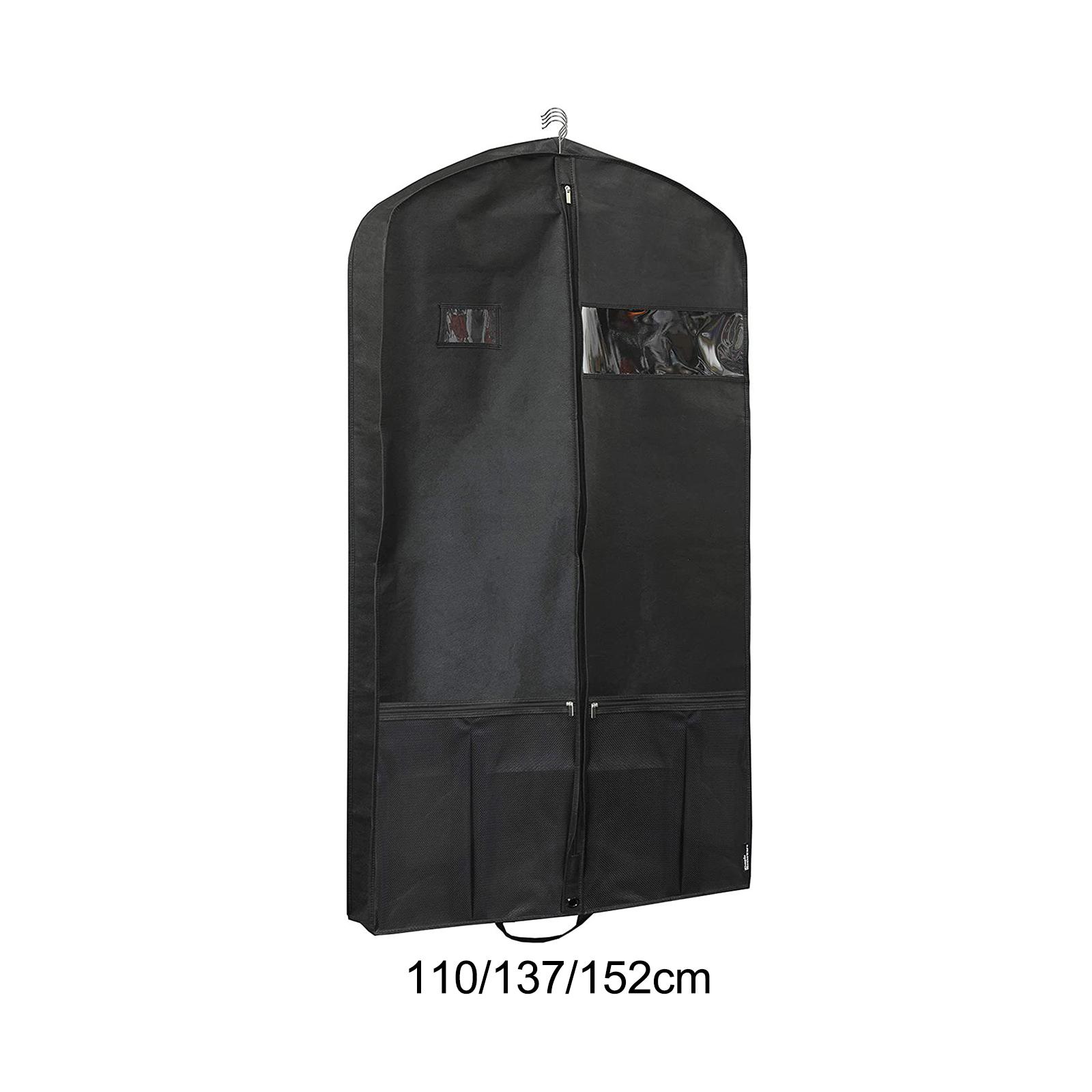 Garment Bag 2 Extra Pocket Coat Covers Non Woven Fabric Thin and Lightweight for Travel Accessories Water Resistance Suit Bag