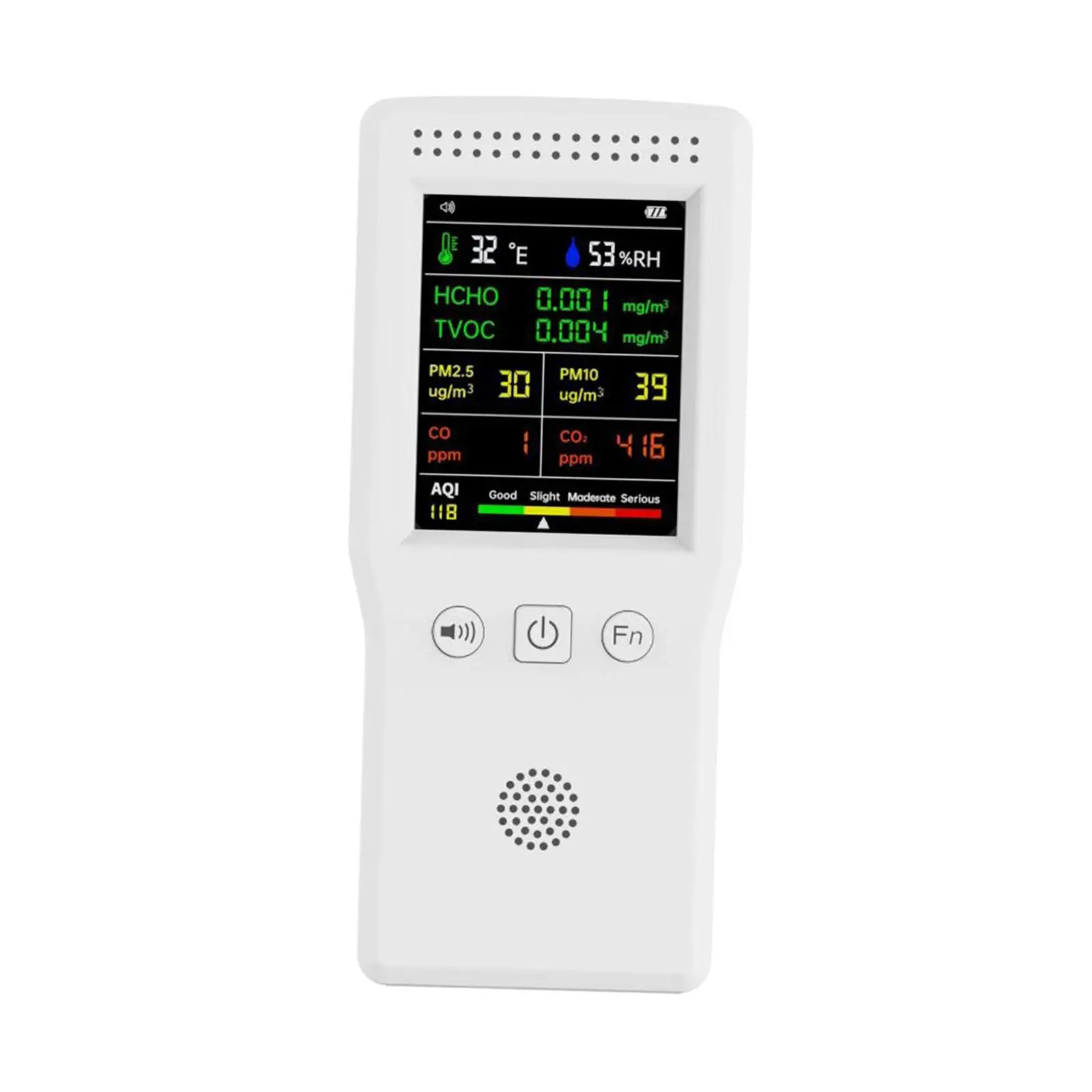 Carbon Dioxide CO2 Analyzer LCD Backlight Display 9 in 1 Real Time Data Air Tester Sensor for Station Office Indoor Hotel