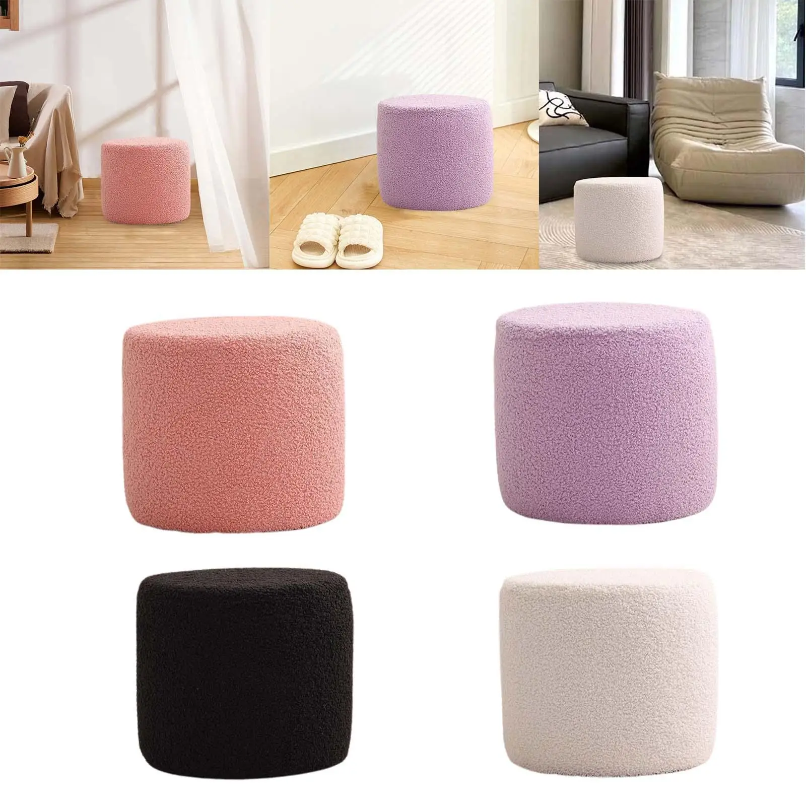Footstools Ottomans Stable Non Slip Stool Leisure Stool Foot Rest Stool for Entryway Bedroom Living Room Sturdy Room Apartment
