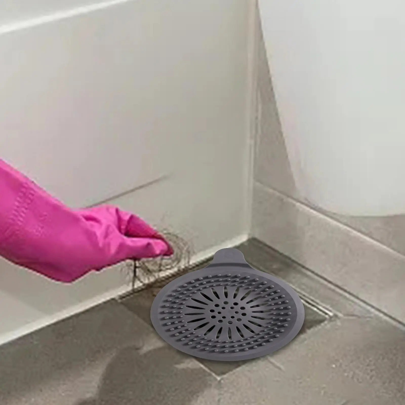 Shower Drain Cover Bathtub Stopper Durable Multipurpose Floor Drain Mat Tub Stoppers for Restroom Dormitory Household Kitchen