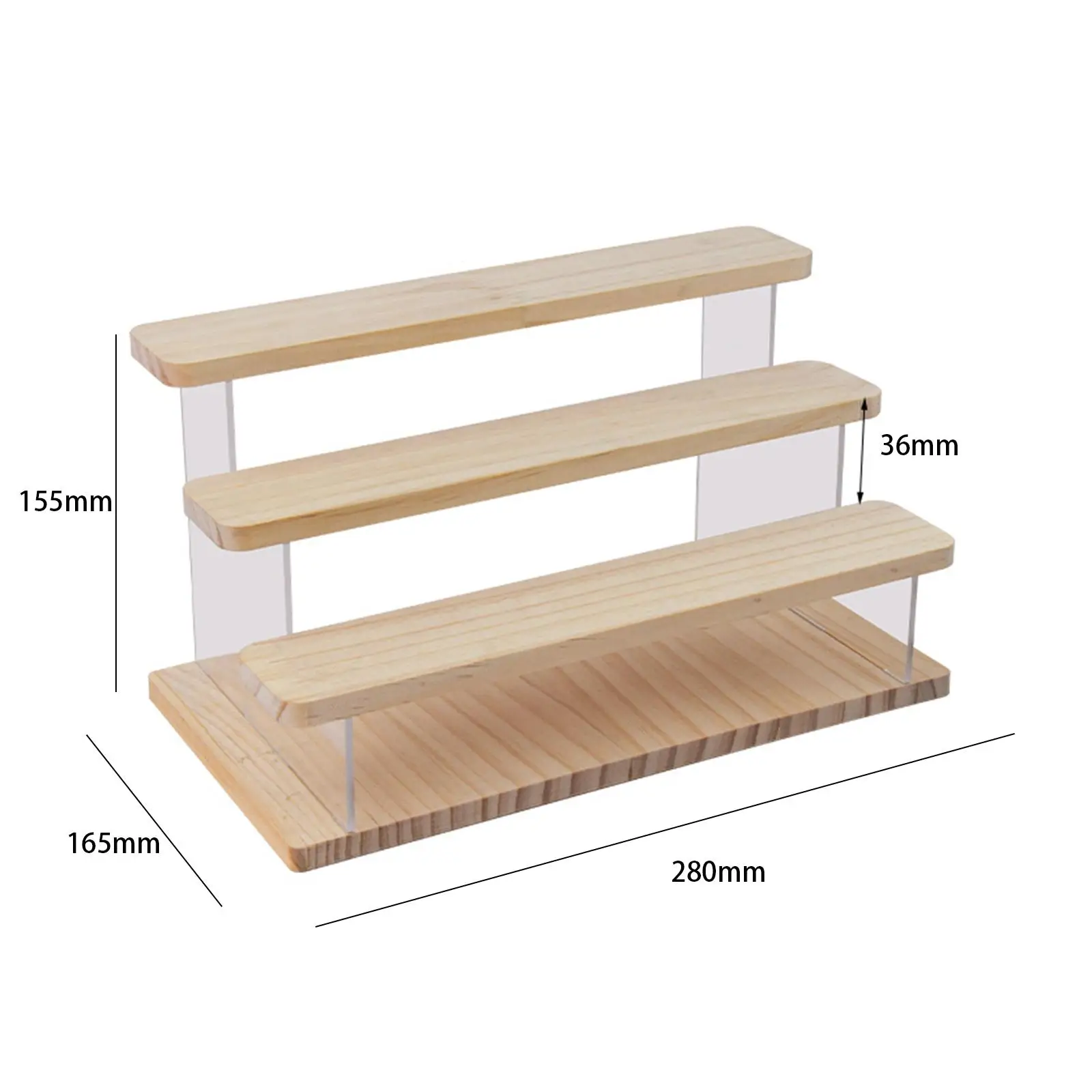 Three Layers Collectibles Display Stand Doll Collection Shelf Display Risers Display Shelf for Jewelry Collectibles Countertop