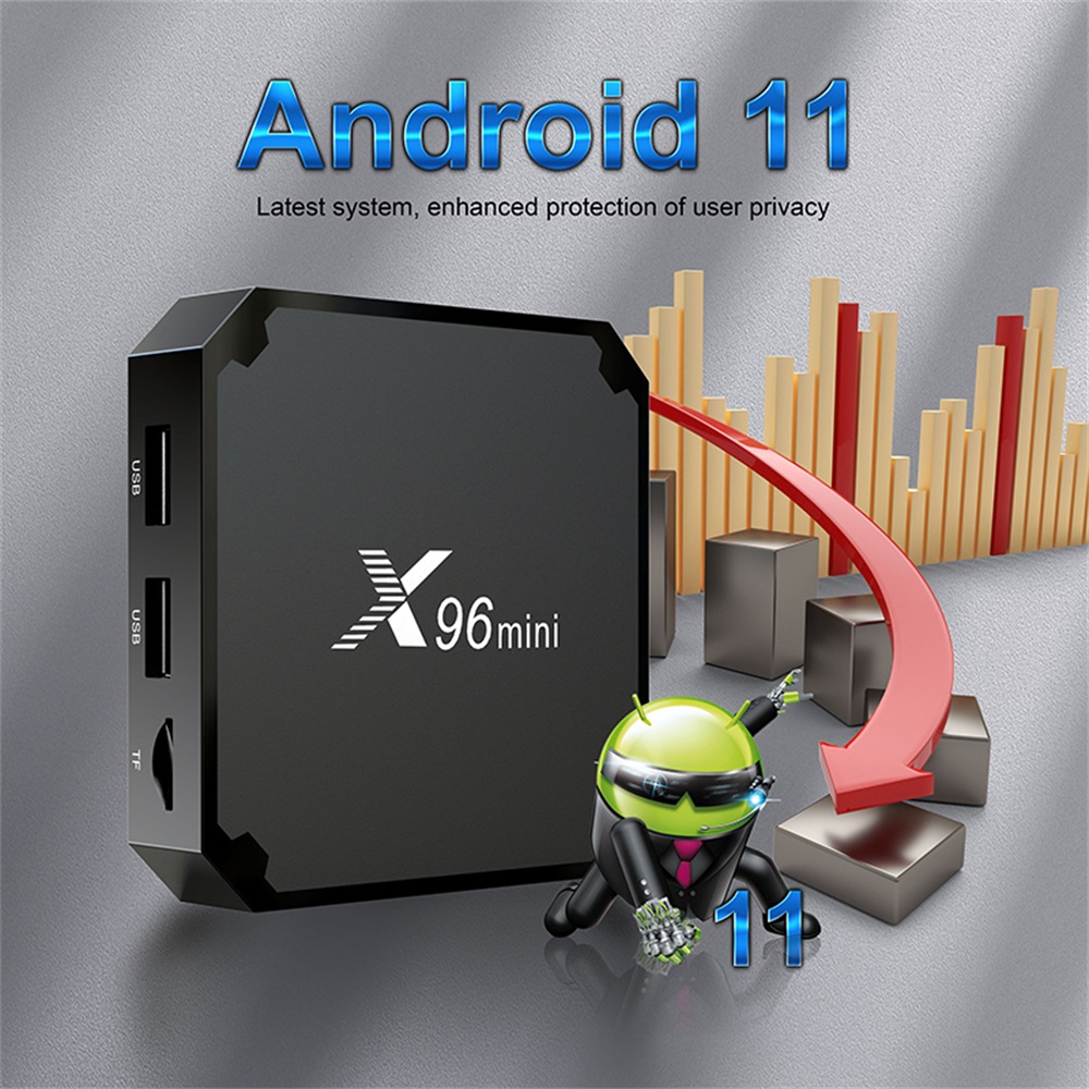 Title 3, X96 Mini Android 11 Smart TV BOX 2.4G & 5.8G Wi...