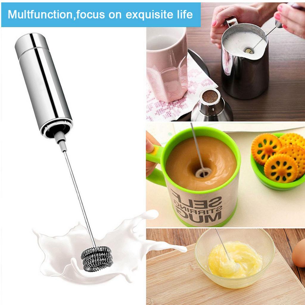 Milk Blender Milk Frother, Electric Handheld for Making Art Lattes Coffee, as Creamer and Egg Whisk