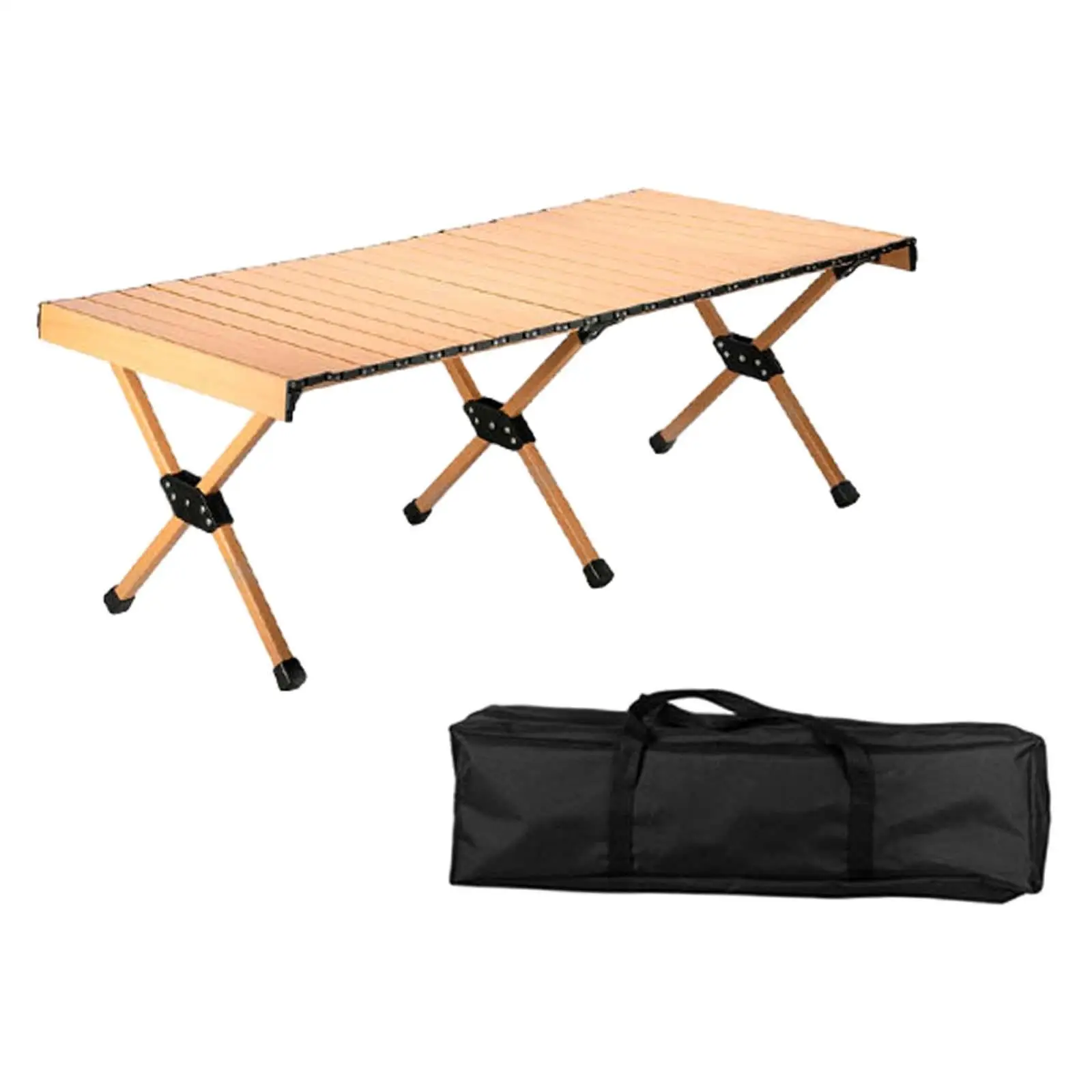 Camping Folding Table Aluminum Table Top with Storage Carrying Bags Picnic Table for Fishing Beach Backyard Cooking Backpacking