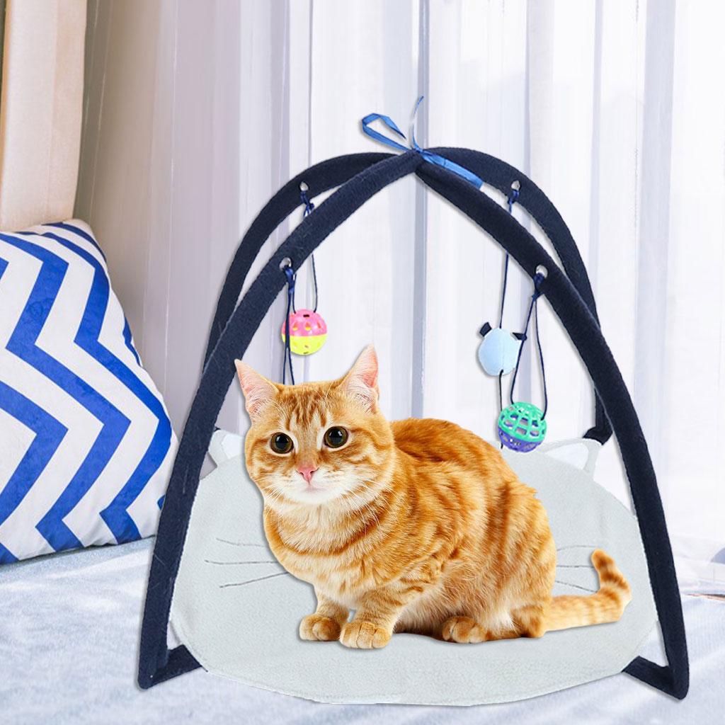 1PC Cat Play Tent Toys Mobile Comfortable Pet Sleeping Bells Bed Pad Mat