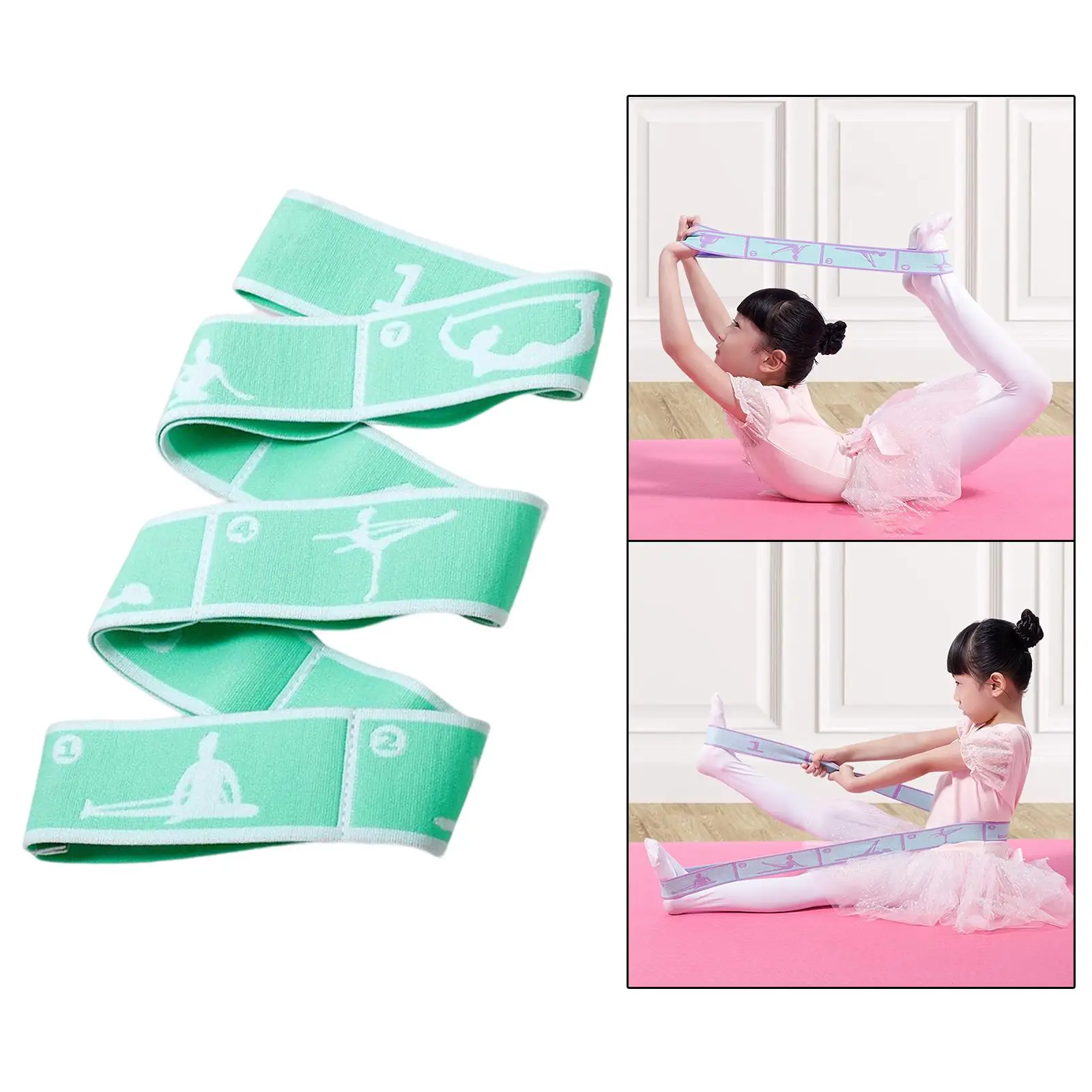 Multifunctional Resistance Band Training Yoga Auxiliary Stretching Belt Stretch Elastic Band for Beginner Pilates Dancing
