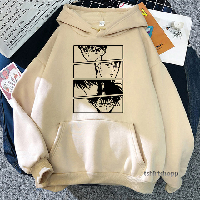 Anime Yu Yu Hakusho Hoodie Hiei Hoodies Yusuke Aesthetic Clothes Kuwabara  Women Spring/Autumn Sweatshirt Kawaii Kurama Sudaderas