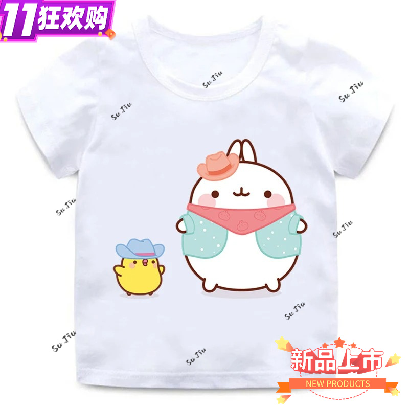 Title 10, T-shirt per ragazzi e ragazze cartoon Molang e ...