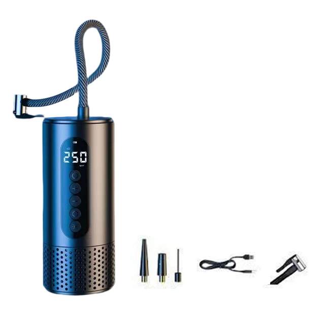 Electric Tire Inflator Mini Portable Low Noise Rechargeable Air Pump for