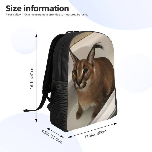 Big Floppa Cash Backpack For Student School Laptop Travel Bag Big Floppa  Gosha Cat Meme Russian Cat Caracal - AliExpress