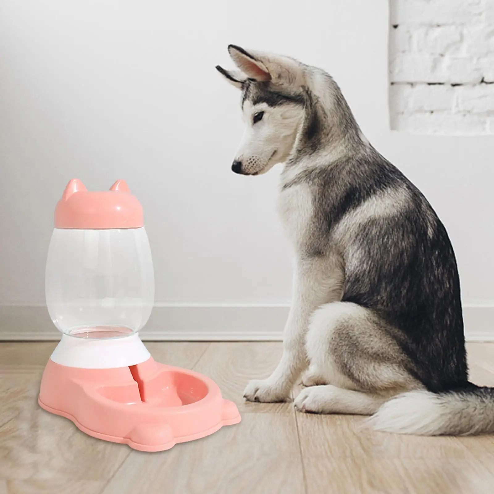 Automatic Gravity Waterer dog  Dish Plate  Dispenser for Drinking Watering