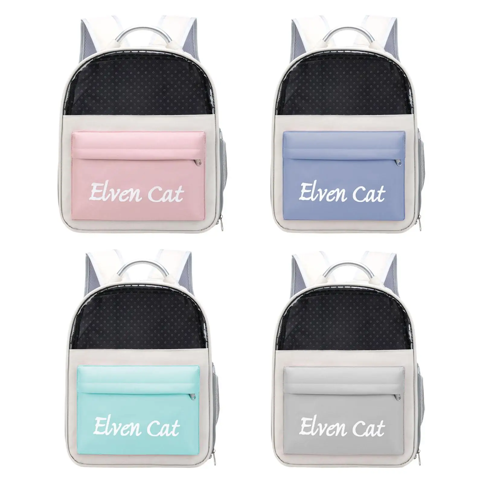 Cute Pet Travel Carrier Large Ventilated Design Backpack Cat Dog Carrier for Walking Camping Hiking Small Dogs Outdoor