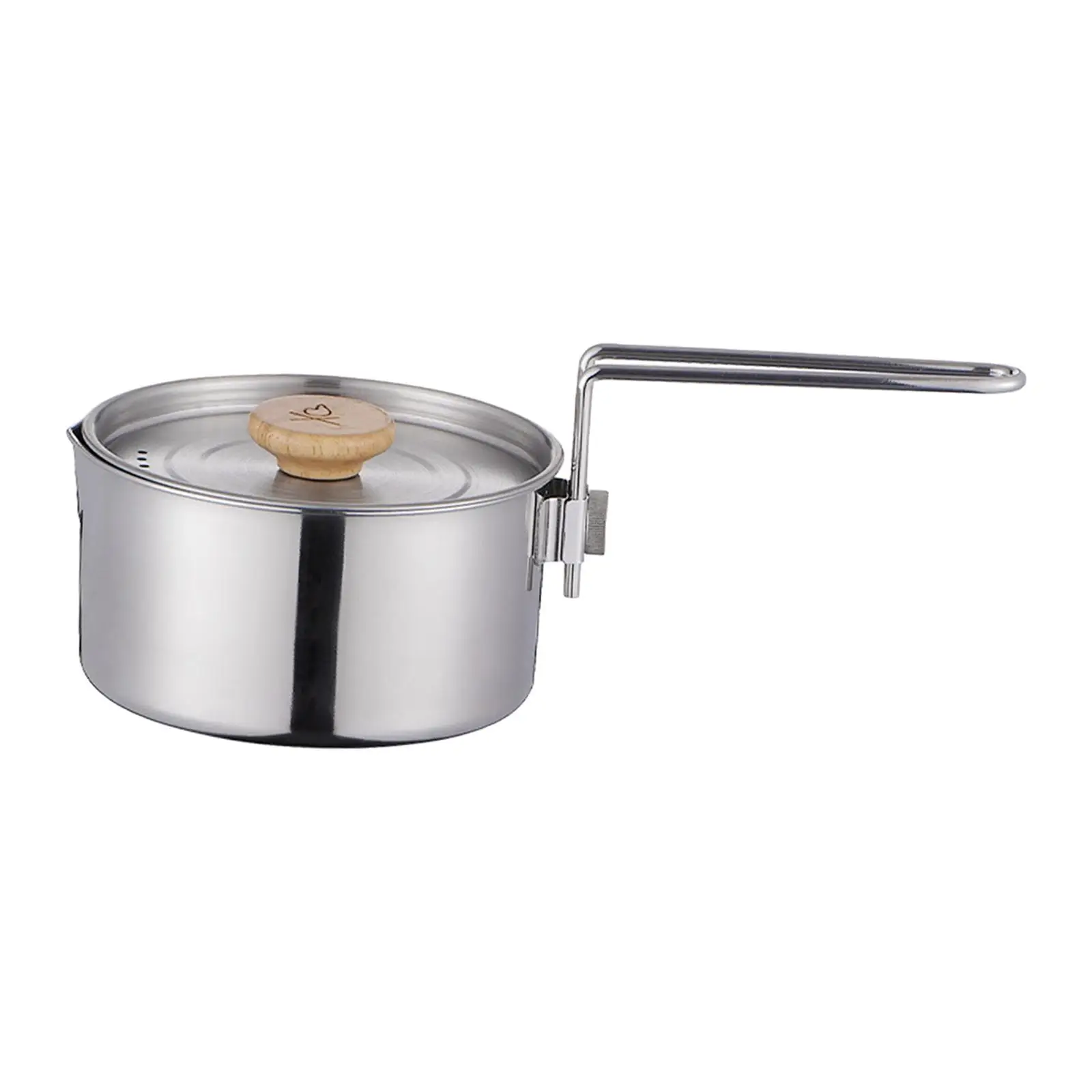 Portable Cooking Pot Campfire Kettle Coffee Pot Cookware for Hiking Picnic