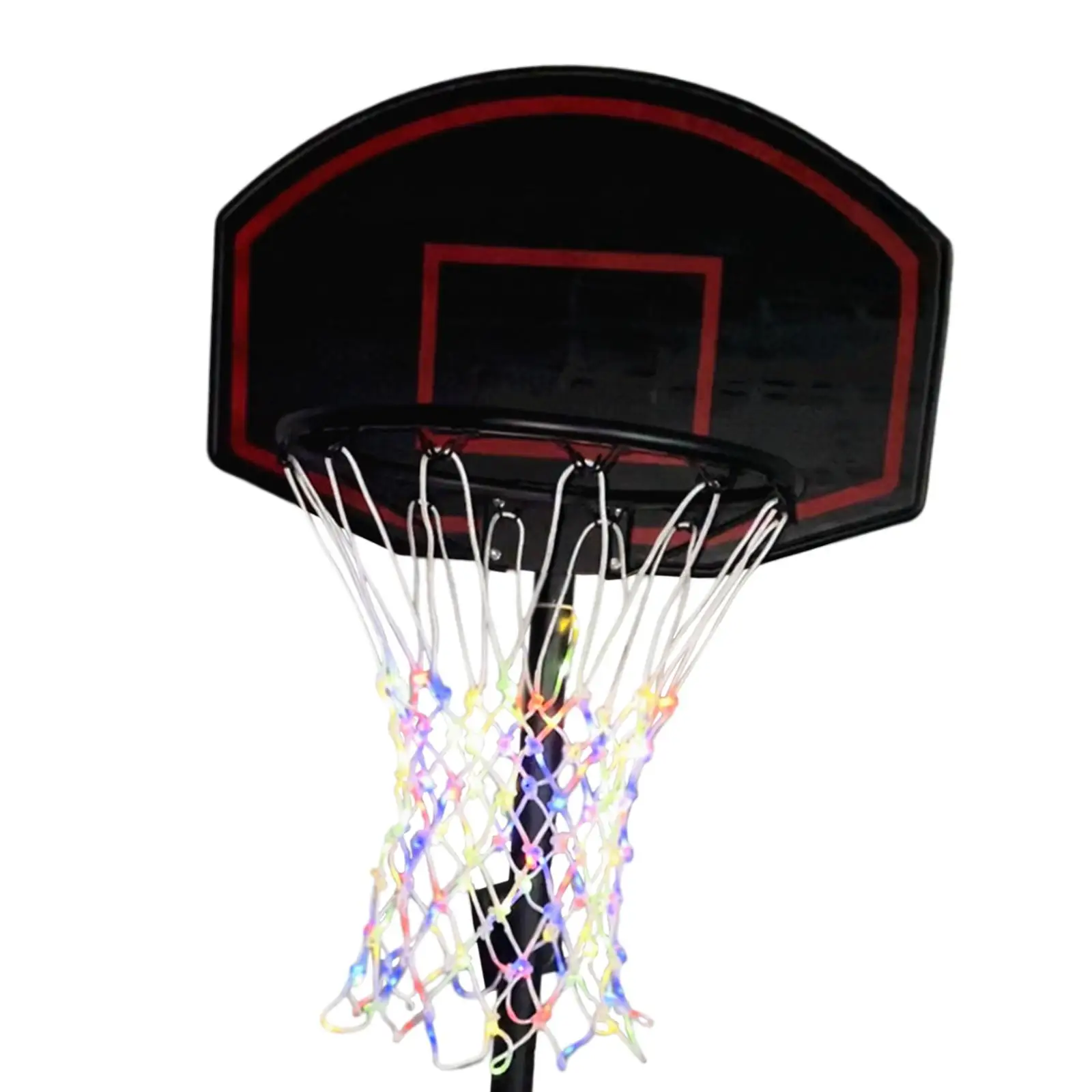 LED Basketball hoop Remote Control Luminous Outdoor Nylon Hoop Net for Pool Basketball Training Outside Adults Boys Girls