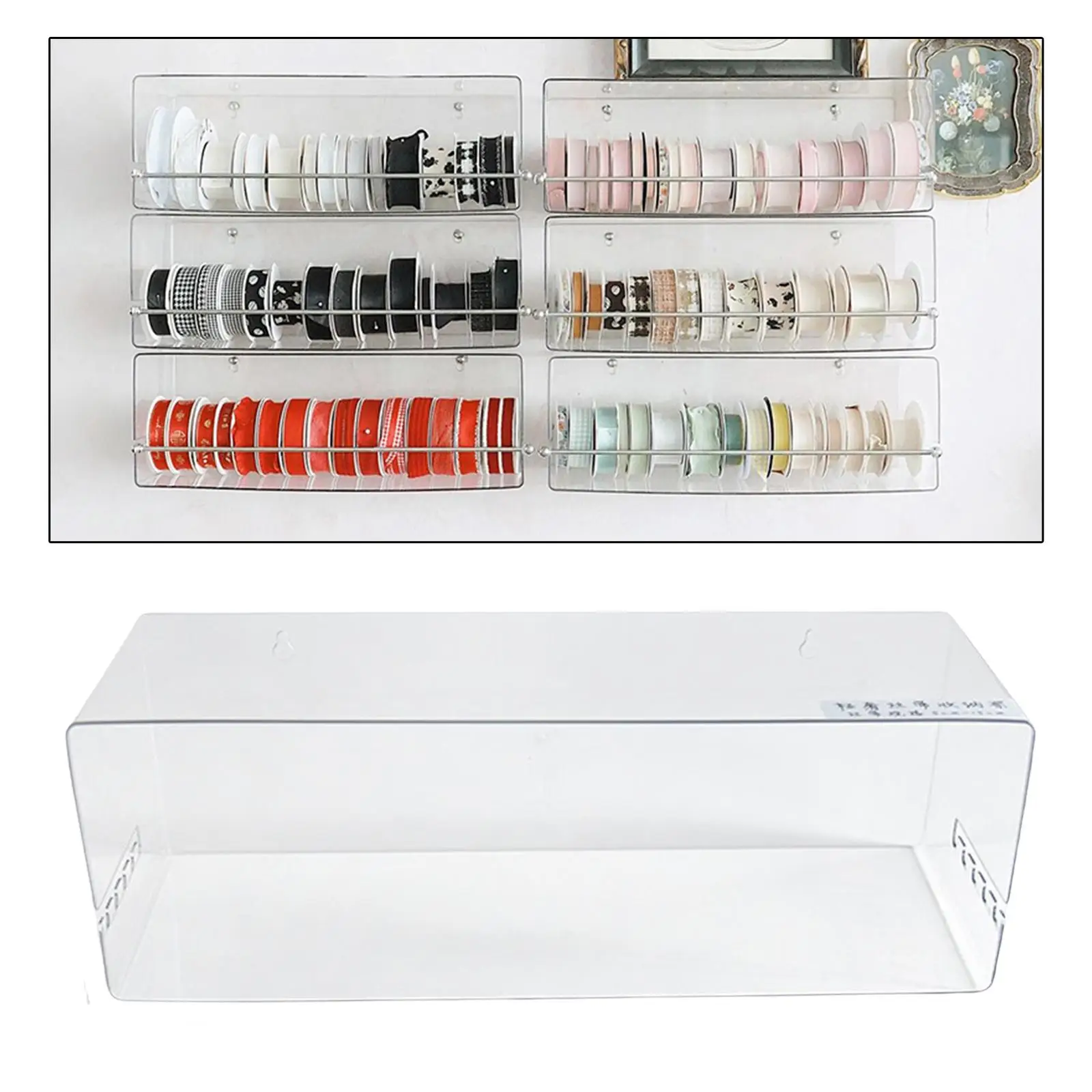 Washi Tape Organizer Wall Mounted Ribbon Organizer for Washi Tape Thread Sewing Accessories