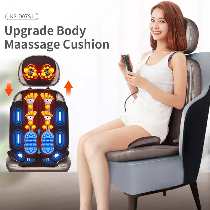 Best of JinKaiRui Electric Neck Back Body Household Massager Vibrate Cervical Malaxation Device Infrared Heating Massage Pillow Chair Reviews & Tips