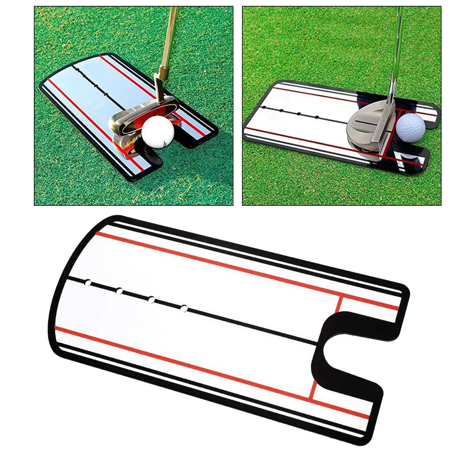 Golf Putting Mirror Alignment Training Aid Swing Trainer Golf Straight Practice Eye Line Indoor Outdoor Golf Accessorie