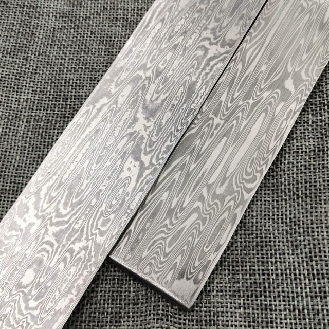 Acier Damas Sunydog - Billette Forgeage Couteau - Matériau DIY Cutter - Trempé