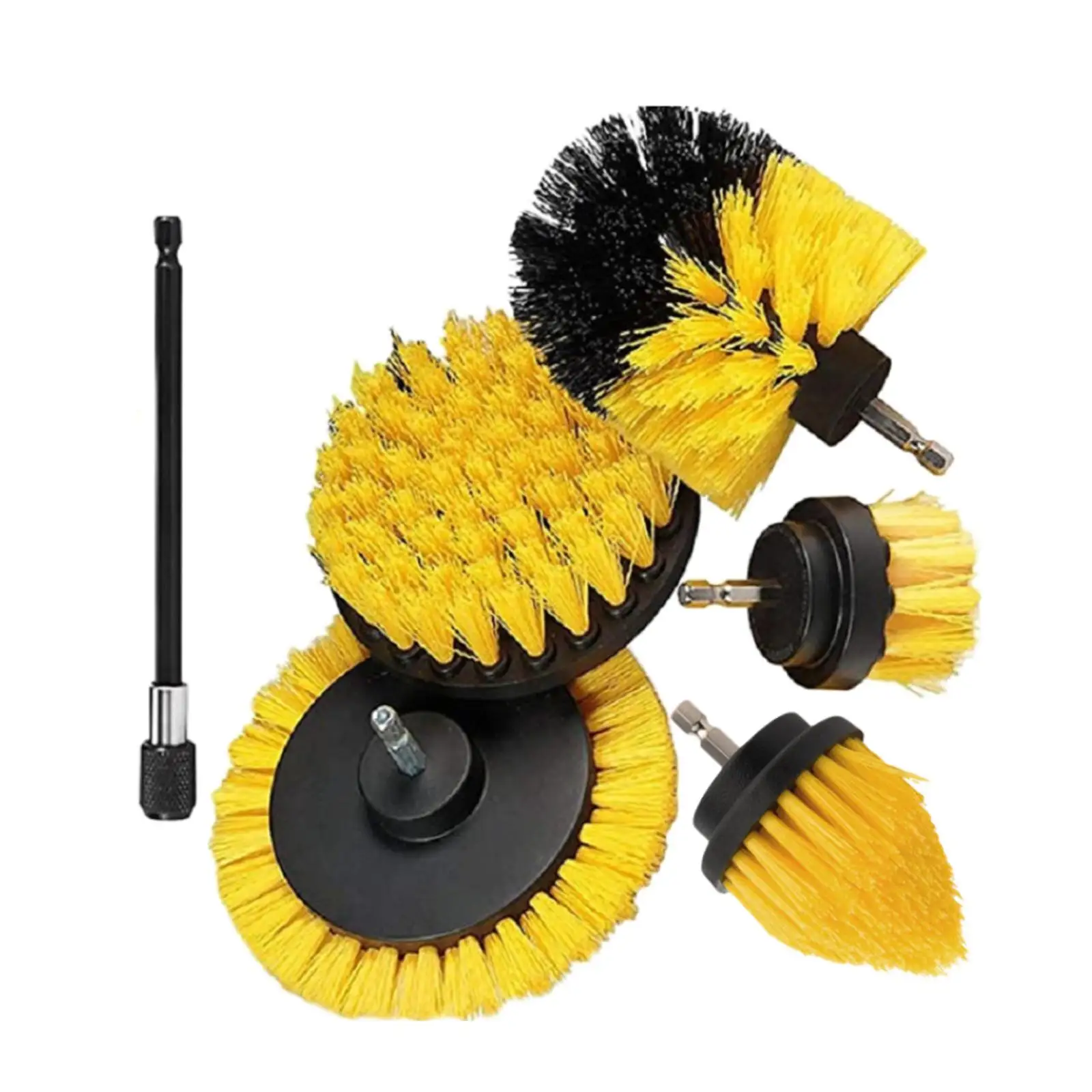 6x Electric Drill-Brush Kit Power Scrubber Brush for Carpet Bathroom Surface