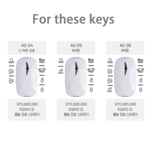 4 Bottons Soft Tpu Car Key Case Fob Cover Shell Keychain Supplies for  HYUNDAI Genesis G70 G80 EQ900 G90 Smart Remote Key Bag
