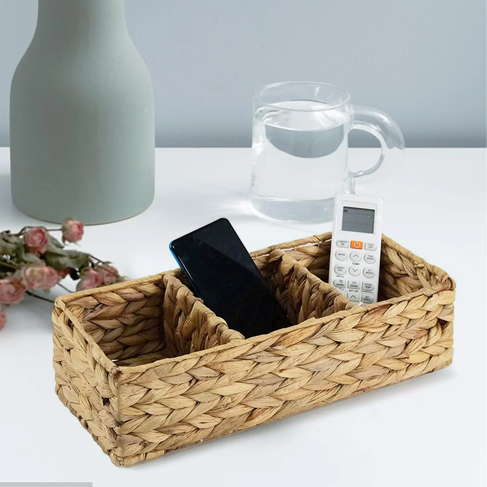 Woven Basket Kitchen Organizer Portable Storage Basket for Hotel Cafe Home