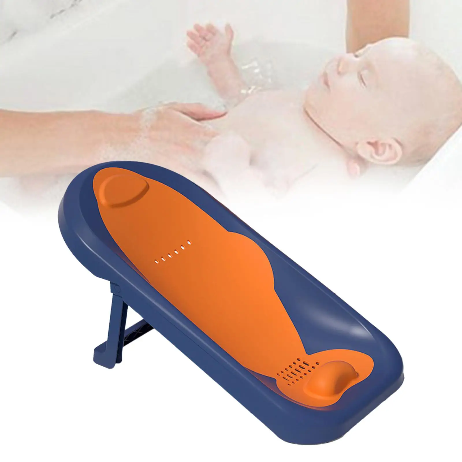 bath Seat Support Rack Anti Slip Soft Comfortable Shower Rack for 0-6 Months