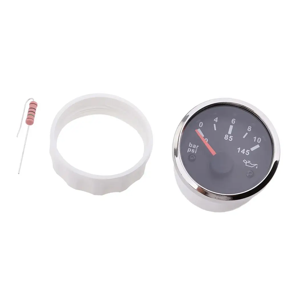 New Oil Pressure Meter Gauge for Motorcycle Boat Car Marine - 52mm