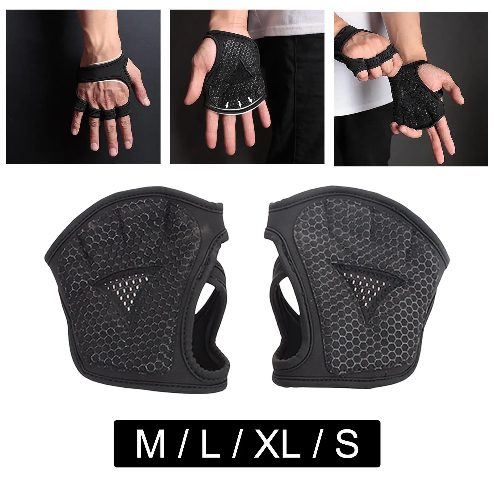 Weight Lifting Gloves Exercise Gloves Anti Slip Breathable Silicon Padded Open Back Workout Gloves for Weightlifting Exercise