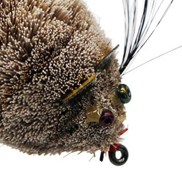 UDIYO 3D Eyes Long Tail Single Hook Fake Lure Vivid Hair Mouse