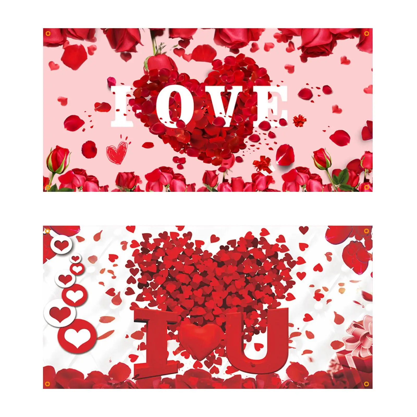 Valentine`s Day Backdrop Banner Photo Props DIY Heart Love Background for Birthday Bedroom Photoshoot Party Favor Wedding Bridal