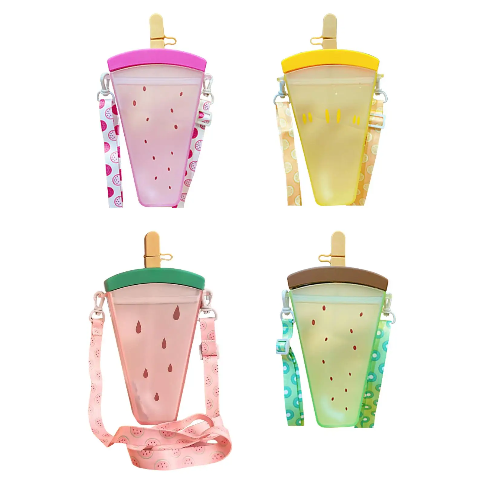 Water Bottle with Straw Juice Drinking Cup for Backpacking Travel