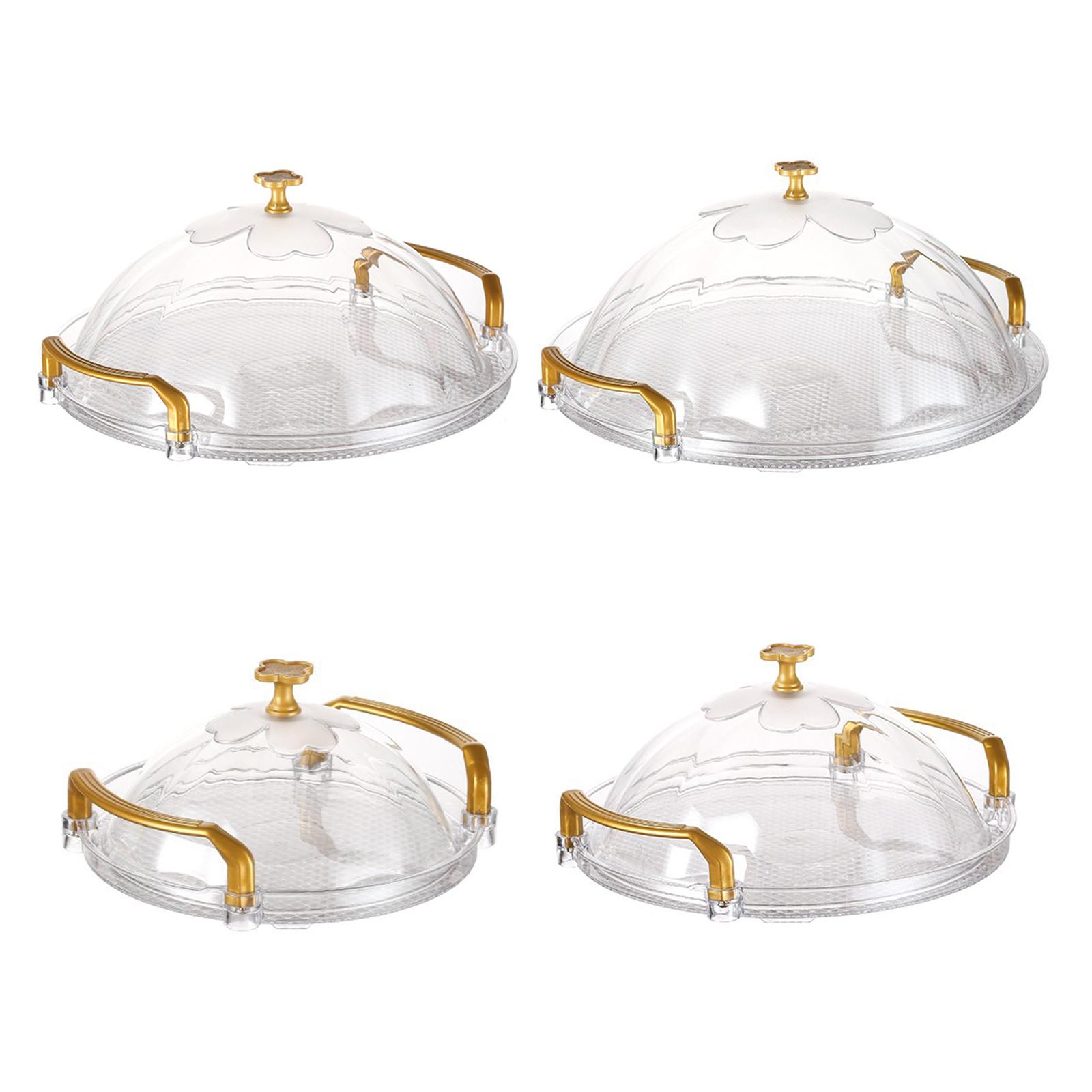 Cake Tray with Dome Serving Tray, Decorative Dessert Snack Tray Fruit Dessert Tray for Tea, Food Breakfast