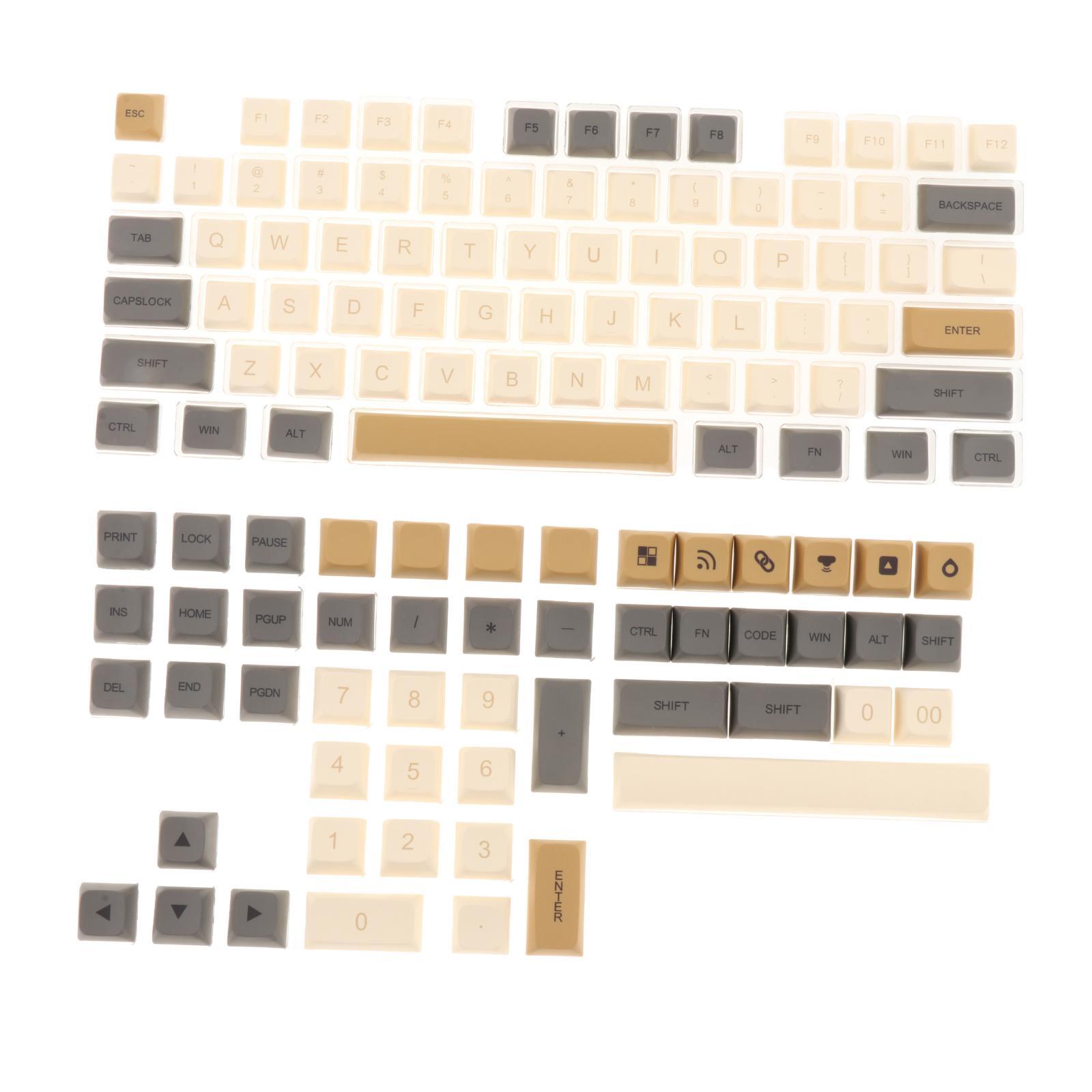 125 Keys PBT Keycaps with Storage Box Dustproof Waterproof Mechanical Keyboard Keycaps for Cherry MX Switch Laptop Computer