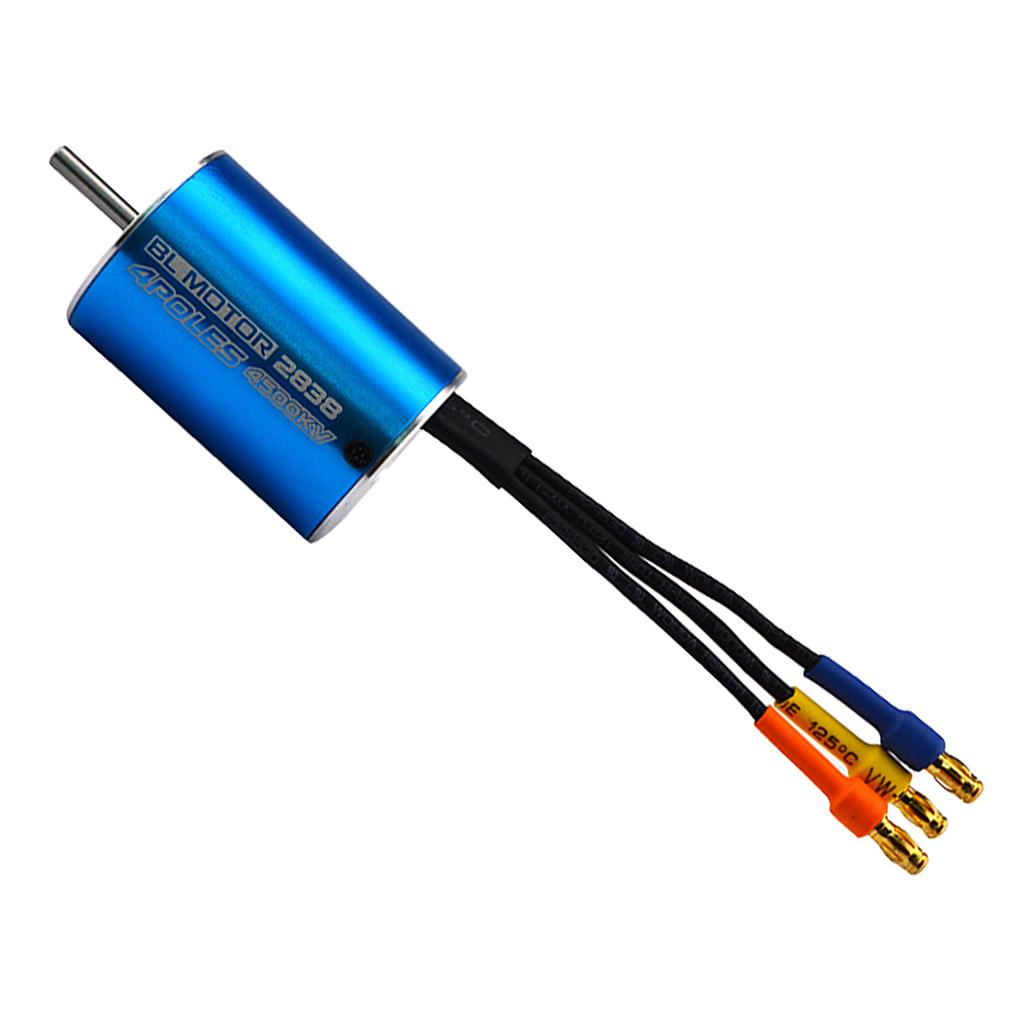 4 Poles 2838 4500KV Brushless Motor for 1:12 1:14 RC Model Car Truck Parts