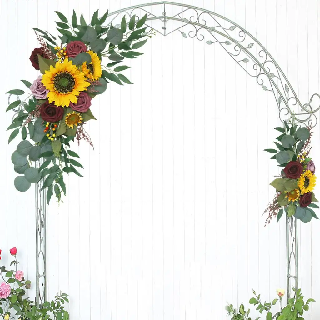 Wedding Arch Flowers Sunflowers Flower Garland for Garden Reception Home